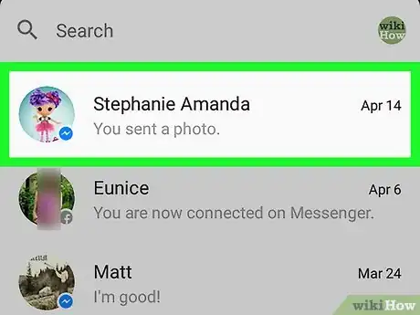 Immagine titolata Save Pictures on Facebook Messenger on Android Step 2