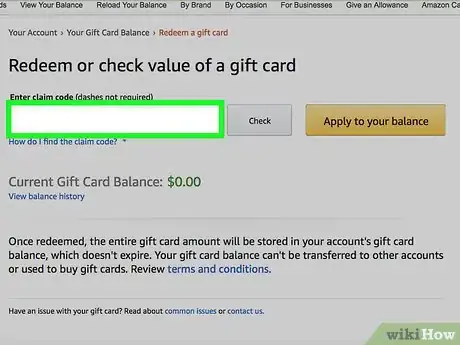 Immagine titolata Check an Amazon Giftcard Balance Step 11