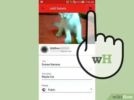 Immagine titolata Put a Video on YouTube from a Cellphone Step 12