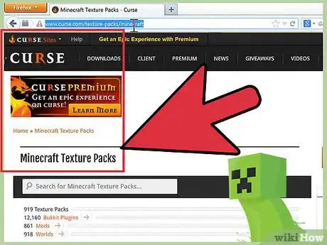 Immagine titolata Download a Texture Pack in Minecraft Step 1