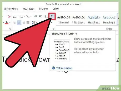 Immagine titolata Turn Off Paragraph Symbols in Microsoft Word Step 2