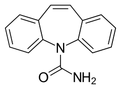 formula di struttura della carbamazepina