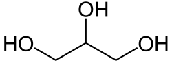 Formula di struttura del glicerolo