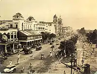 Calcutta - Il viale Chowringhee, oggi denominato "Jawaharlal Nehru Road" fotografato nel 1946