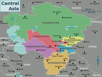 Map of Central Asia