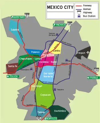 Mappa divisa per regioni