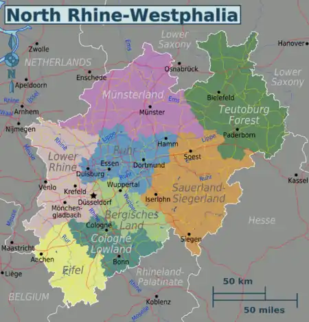 Regioni della Renania Settentrionale-Vestfalia