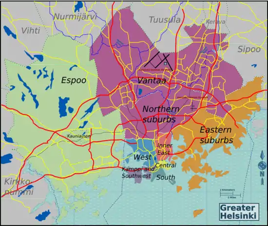 Mappa divisa per regioni